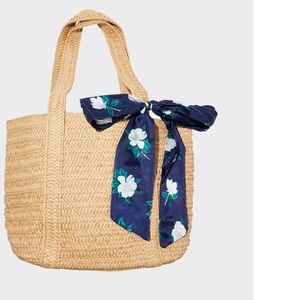 •Draper James• Straw Cloth Bow Bag